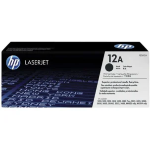 HP 12A Original Toner Cartridge for HP LaserJet M1005 mfp,1010, 1020, 3015, 3020, 3030, 3050, 3050z, 3052, 3055 All-in-One Printer series - Black Q2612A