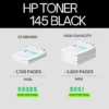 HP 145A Original Toner Cartridge for HP LaserJet Pro 3001-3008, MFP 3101-3108 Printer series - Black W1450A - Image 2