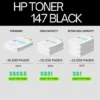 HP 147A Original Toner Cartridge for HP LaserJet Enterprise M610, M611, M612, MFP M634, MFP M635, MFP M636 series - Black W1470A - Image 2