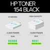 HP 154A Original Toner Reload Kit for HP LaserJet Tank MFP 1602a, 1602w, 1604w, 2602dn, 2602sdn, 2602sdw, 2603dn, 2603sdn, 2603sdw, 2604dn, 2604sdn, 2604sdw, 2605dsw, 2606dc, 2606dn, 2606dw, 2606sdn, 2606sdw Printer - Black W1540A - Image 2