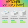 HP 213X Original Toner Cartridge for HP LaserJet Enterprise 5700, 5800, 6700, 6701, 6800, 6801 - Black W2130X - Image 3