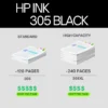 HP 305 Original Ink Cartridge for HP DeskJet 2300, 2700, 2730, 4134, 4220 - Black 3YM61AE - Image 3