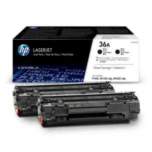 HP 36A 2-pack Original Toner Cartridge for HP LaserJet MFP M1120, MFP M1522, P1505 Printer Series - Black CB436AD