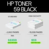HP 59A Original Toner Cartridge for HP LaserJet Enterprise M406dn, MFP M430f, Pro M304a, M305d, M305dn, M404dn, M404dw, M404n, M405d, M405dn, M405dw, M405n, MFP M329dn, M329dw, M428fdn, M428fdw, M429fdn, M429fdw, M428dw, M429dw Printer - Black CF259A - Image 2