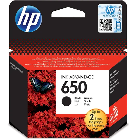 HP 650 Original Ink Advantage Cartridge - Black CZ101A