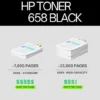 HP 658X Original Toner Cartridge for HP Color LaserJet Enterprise M751dn, M751n printers - Black W2000X - Image 2