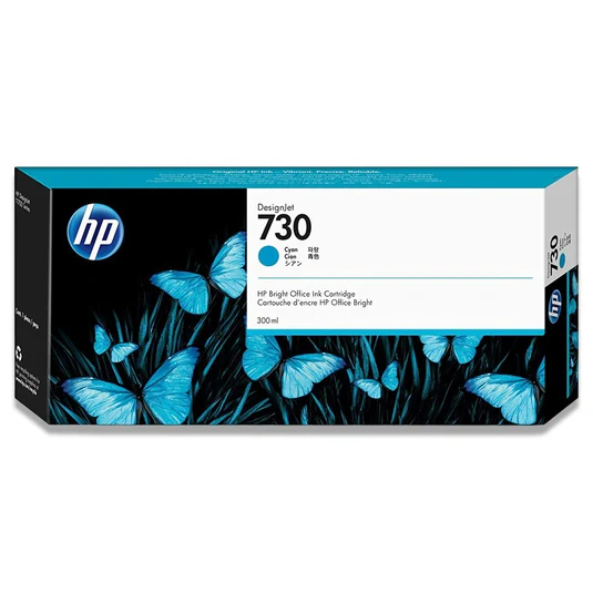 HP 730 Designjet Ink Cartridge for HP DesignJet T1700 Printer series - 300ml - Cyan P2V68A