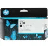 HP 738 (130ml) DesignJet Original Ink Cartridge - Cyan - 498N5A - Image 2
