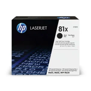 HP 81X Original Toner Cartridge for HP LaserJet Enterprise M604dn, M604n, M605dh, M605dn, M605n, M605x, M606dn, M606x, Flow MFP M630h, M630z, M630f, M630dn Printers - Black CF281X
