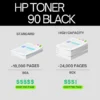 HP 90A Original Toner Cartridge for HP LaserJet Enterprise 600 M601n, M603n, M603dn, M602n, M602x, M602dn, M601dn, M4555 MFP Printer series - Black CE390A - Image 2
