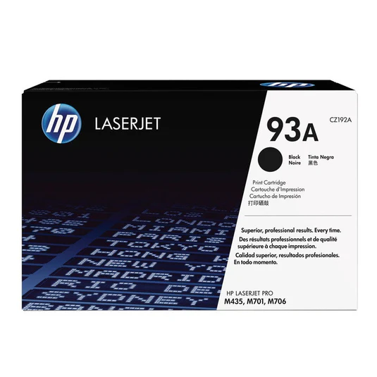 HP 93A Original Toner Cartridge for HP LaserJet Pro MFP M435nw, M701a, M701n, M706n Printers - Black CZ192A