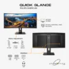 Philips 34" 345B1C Ultrawide Curved UWQHD Monitor VA panel 100Hz- DP,HDMI,USB - Philips 3 years UAE Warranty 345B1C/89 - Image 2
