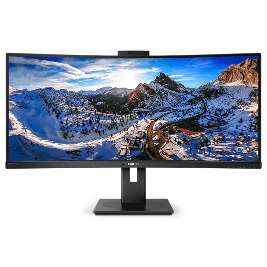 Philips 34" 346P1CRH Curve UltraWide WQHD Monitor VA panel 100Hz- DP, HDMI, USB-C with bulit in Webcam and Speaker 346P1CRH
