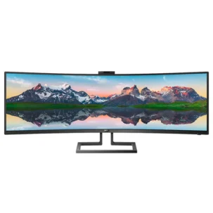Philips 49" 499P9H1 SuperWide Curved DQHD Monitor VA panel 70Hz- DP,HDMI,USB, Built-in Speaker and Webcam 499P9H1