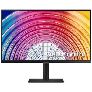 Samsung 24" LS24A600 - S60A Series Flat QHD Monitor HDR10, IPS Panel, 75Hz - HDMI, Display Port - 3 years Samsung UAE warranty LS24A600UCMXUE