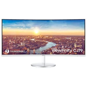 Samsung 34" LC34J791 Ultrawide Curved QHD Monitor VA panel 100Hz- DP, HDMI, Thunderbolt 3 - 3 years Samsung UAE warranty LC34J791WTMXUE