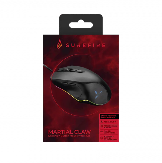 SureFire Martial Claw Gaming 7-Button Mouse with RGB SUF48837