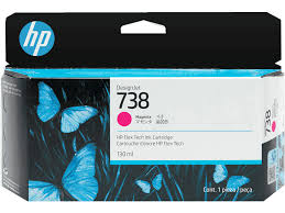 HP 738 (130ml) DesignJet Original Ink Cartridge - Magenta - 498N6A