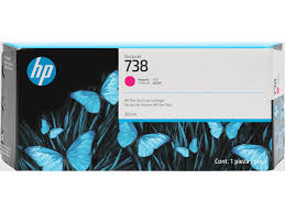 HP 738 (300ml) DesignJet Original Ink Cartridge - Magenta 676M7A