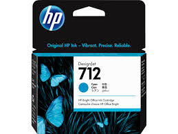 HP 712 DesignJet Ink Cartridge - Cyan 3ED67A - 29ml
