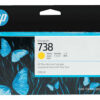 HP 738 (130ml) DesignJet Original Ink Cartridge - Yellow - 498N7A - Image 2