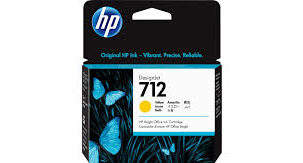 HP 712 DesignJet Ink Cartridge - Yellow 3ED69A - 29ml