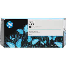 HP 738 (300ml) DesignJet Original Ink Cartridge - Black  498N8A