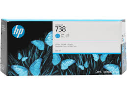 HP 738 (300ml) DesignJet Original Ink Cartridge - Cyan 676M6A