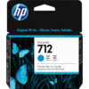 HP 712 DesignJet Ink Cartridge - Cyan 3ED67A - 29ml - Image 2