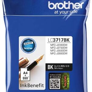 Brother Genuine Lc3717Bk High Yield Black Printer Ink Cartridge, 1.6 x 11.4 x 8.2 cm