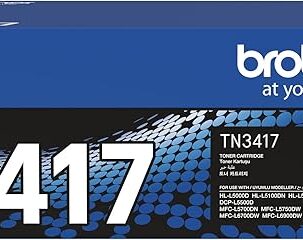 Brother Genuine TN3417 Standard Yield Black Ink Printer Toner Cartridge, Prints up to 3,000 pages