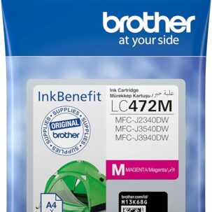 Brother Genuine LC472M Magenta Printer Ink Cartridge, Prints up to 550 pages