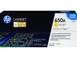HP 650A Original LaserJet Toner Cartridge - Yellow CE272A