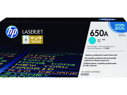 HP 650A Original LaserJet Toner Cartridge - Cyan CE271A