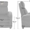 COUGAR Ranger Elite Gold Gaming Sofa, Plush Velvet Upholstery, Side Pocket, Foldable Footrest & Reclining Backrest - Image 4