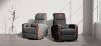 Cougar FIDOM Gray Sofa Chair, Breathable Imitation Linen Upholstery, Lumbar Support, Recline, Swivel & Rock Features, Up to 150kg Weight Support, Specialized Padding | 3MFDFGRO.0001 - Image 6