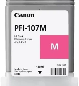Canon PFI-107 130ml Ink Tank for Canon iPF680/685/780/785, Magenta